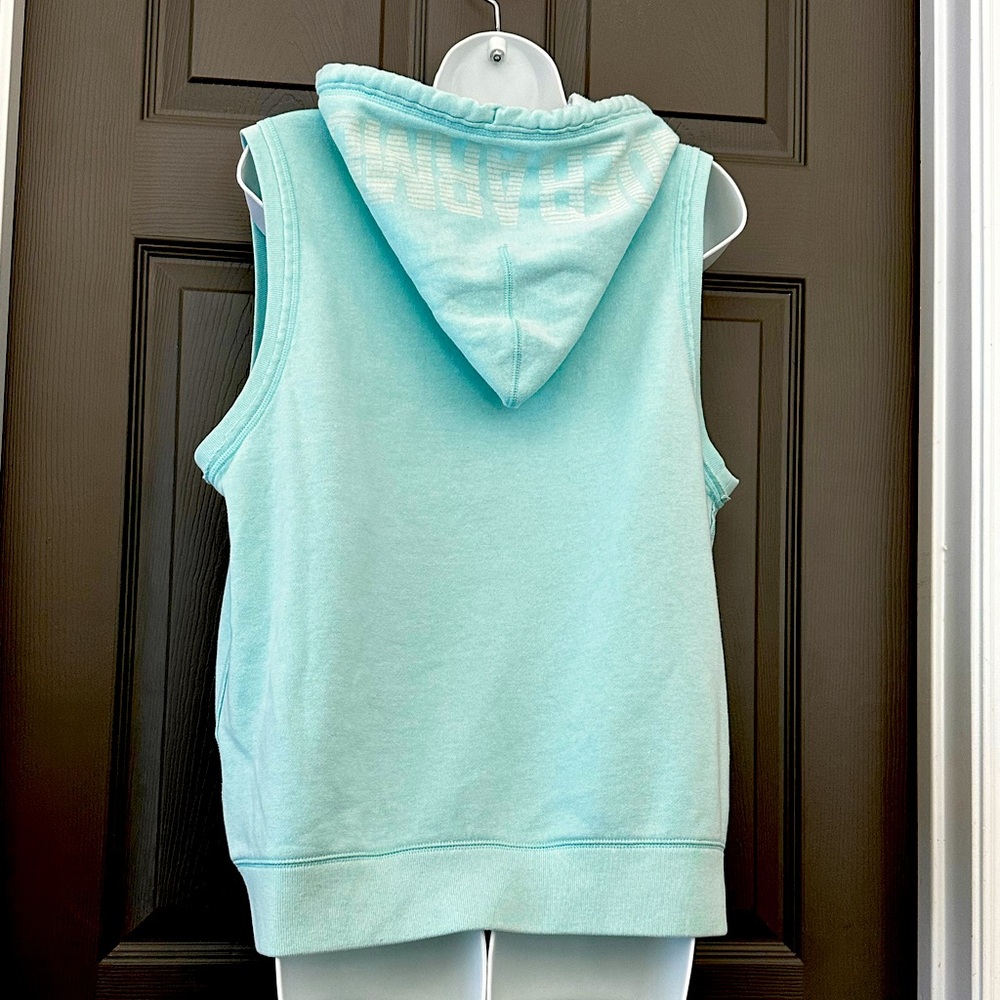 Under Armour Sleeveless Hoodie Unisex Blue Sz L